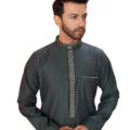 Dark Green Embroidery Thobe