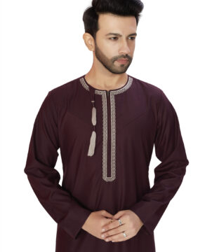 Omani Burgundy Thobe