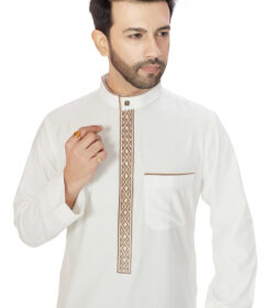 Embroidery White Thobe