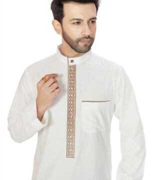 Embroidery White Thobe